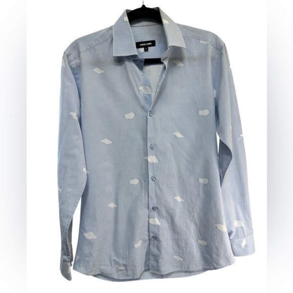 Jared Lang Baby Blue Button Down Dress Shirt - Picture 1 of 7